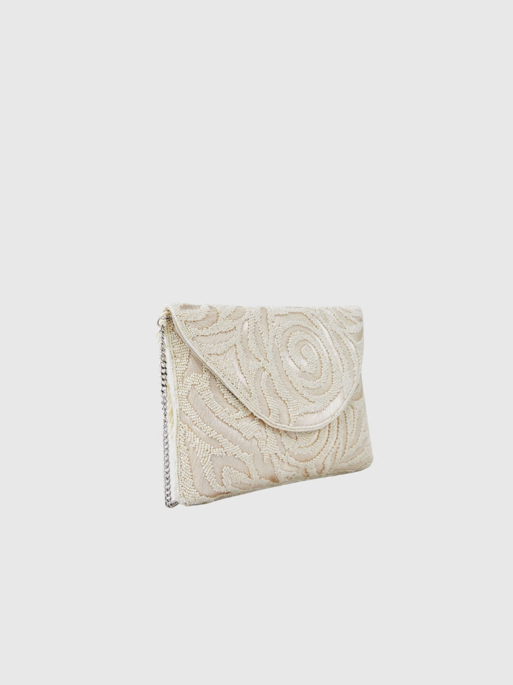 Ethnic White Envelope Hand / Sling Bag