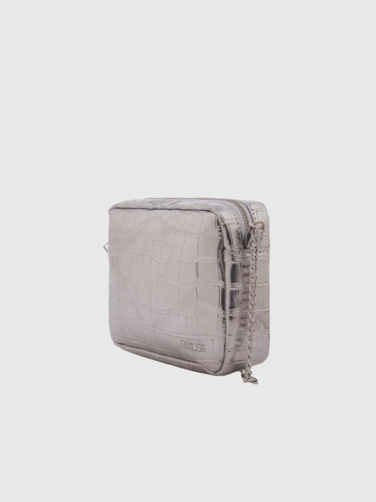 Silver Croco PU leather Party Sling Bag (Limited Edition)