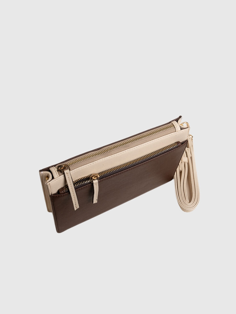 GO-TO COMPACT LUXE SLING - BROWN/BEIGE