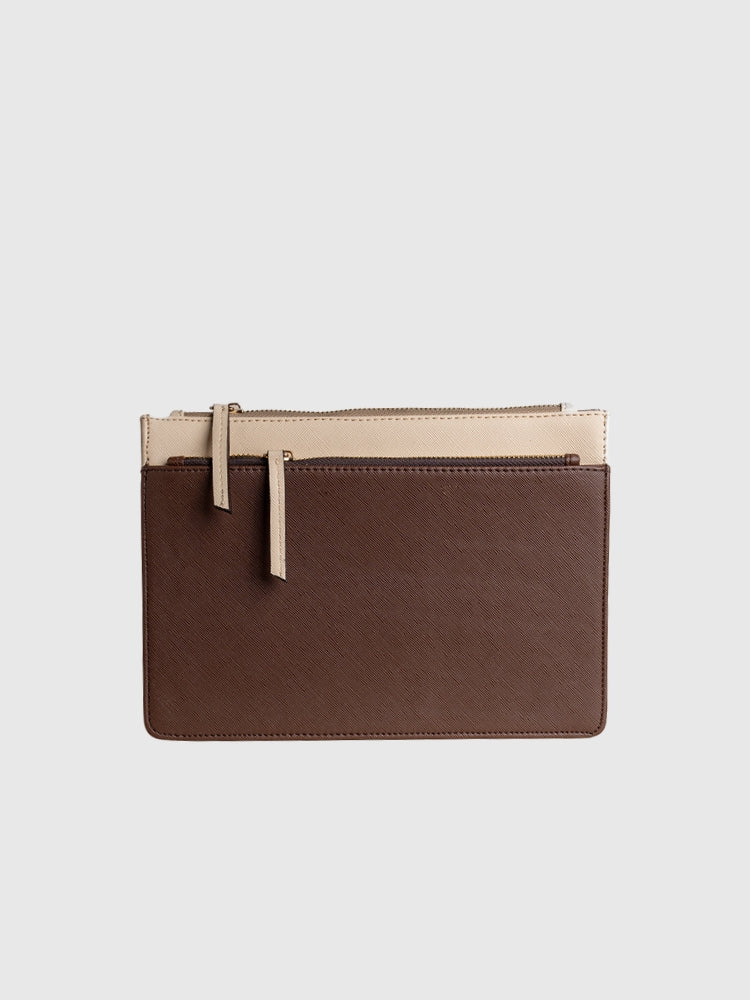 GO-TO COMPACT LUXE SLING - BROWN/BEIGE