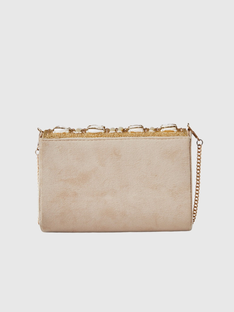 Ethnic - Beige/Copper Handwork Sling Bag