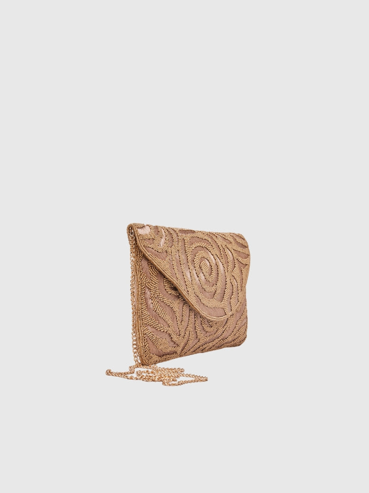 Ethnic Beige/Copper Envelope Hand / Sling Bag