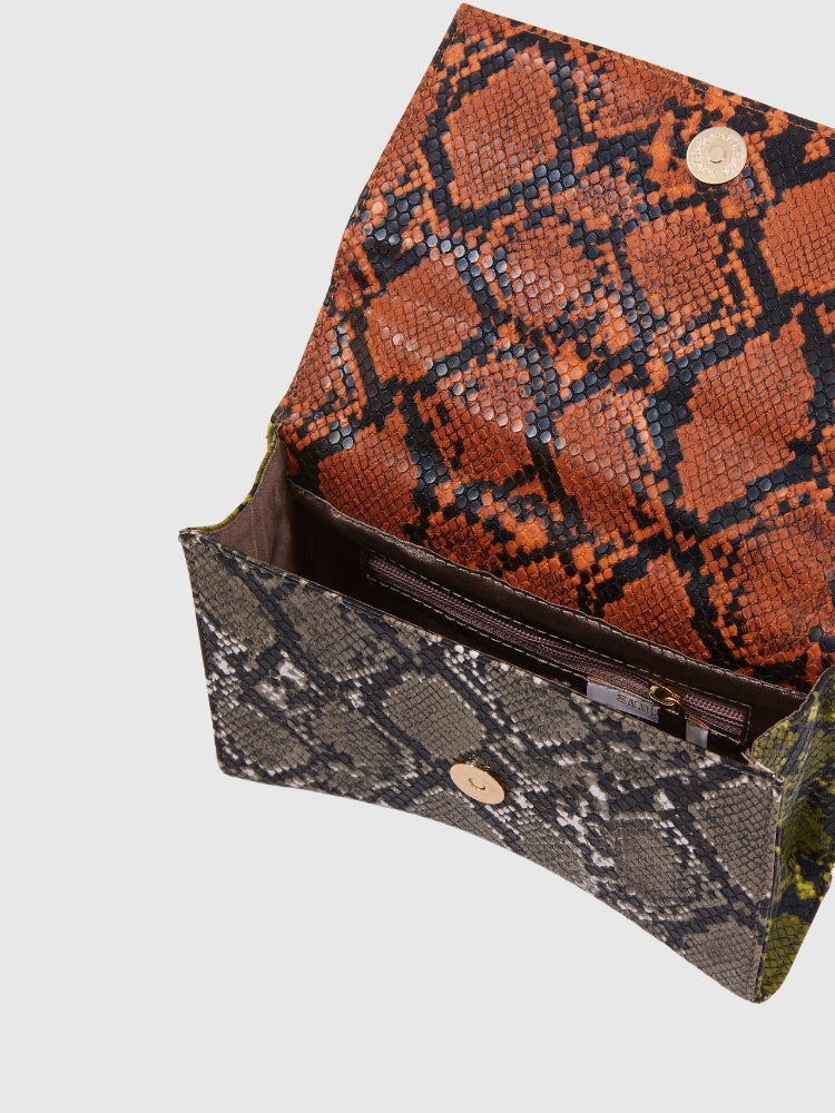 Multicolor Snake Skin Texture PU Handbag / Crossbody